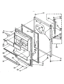 Refrigerator Door Parts parts for Kenmore Refrigerator 106.8378571 (1068378571, 106 8378571) from AppliancePartsPros.com
