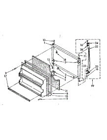 Freezer Door Parts parts for Kenmore Refrigerator 106.8378734 (1068378734, 106 8378734) from AppliancePartsPros.com