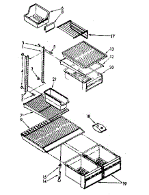 Shelf Parts parts for Kenmore Refrigerator 106.8378735 (1068378735, 106 8378735) from AppliancePartsPros.com