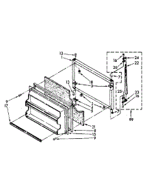 Freezer Door Parts parts for Kenmore Refrigerator 106.8378735 (1068378735, 106 8378735) from AppliancePartsPros.com