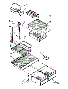 Shelf Parts parts for Kenmore Refrigerator 106.8378744 (1068378744, 106 8378744) from AppliancePartsPros.com