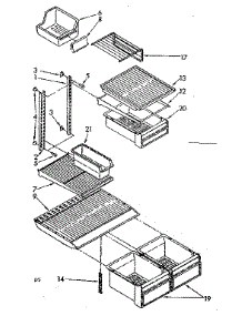 Shelf Parts parts for Kenmore Refrigerator 106.8378750 (1068378750, 106 8378750) from AppliancePartsPros.com