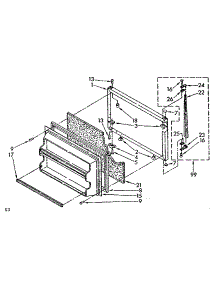 Freezer Door Parts parts for Kenmore Refrigerator 106.8378750 (1068378750, 106 8378750) from AppliancePartsPros.com