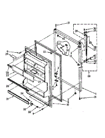 Refrigerator Door Parts parts for Kenmore Refrigerator 106.8378785 (1068378785, 106 8378785) from AppliancePartsPros.com