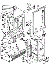 Cabinet Parts parts for Kenmore Refrigerator 106.8432412 (1068432412, 106 8432412) from AppliancePartsPros.com