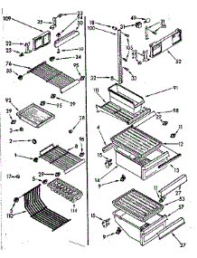 Liner Parts parts for Kenmore Refrigerator 106.8432442 (1068432442, 106 8432442) from AppliancePartsPros.com