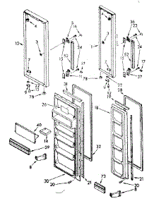 Door Parts parts for Kenmore Refrigerator 106.8469410 (1068469410, 106 8469410) from AppliancePartsPros.com