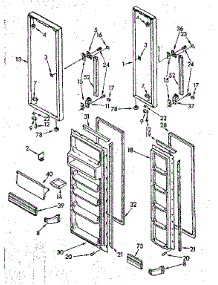 Door Parts parts for Kenmore Refrigerator 106.8472431 (1068472431, 106 8472431) from AppliancePartsPros.com