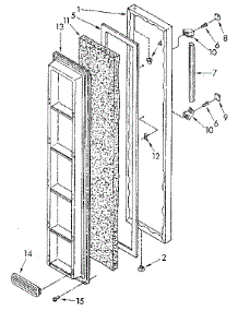 Freezer Door parts for Kenmore Refrigerator 106.8490061 (1068490061, 106 8490061) from AppliancePartsPros.com