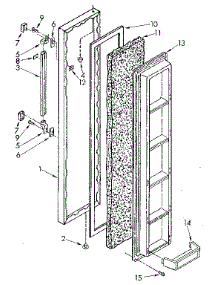 Freezer Door parts for Kenmore Refrigerator 106.8490263 (1068490263, 106 8490263) from AppliancePartsPros.com