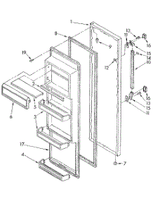 Refrigerator Door parts for Kenmore Refrigerator 106.8490283 (1068490283, 106 8490283) from AppliancePartsPros.com