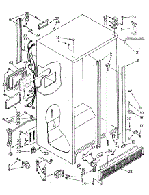 Cabinet parts for Kenmore Refrigerator 106.8492471 (1068492471, 106 8492471) from AppliancePartsPros.com