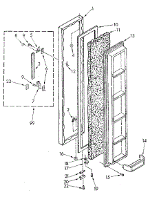 Freezer Door parts for Kenmore Refrigerator 106.8492471 (1068492471, 106 8492471) from AppliancePartsPros.com