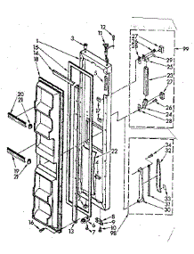 Freezer Door Parts parts for Kenmore Refrigerator 106.8532562 (1068532562, 106 8532562) from AppliancePartsPros.com