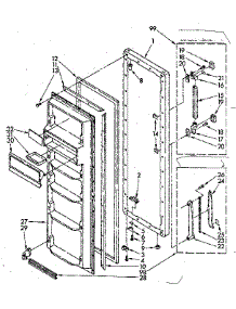 Refrigerator Door Parts parts for Kenmore Refrigerator 106.8532562 (1068532562, 106 8532562) from AppliancePartsPros.com