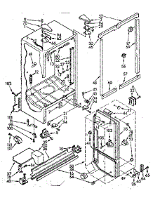 Cabinet Parts parts for Kenmore Refrigerator 106.8532562 (1068532562, 106 8532562) from AppliancePartsPros.com