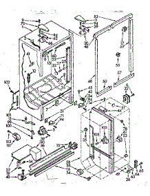 Cabinet Parts parts for Kenmore Refrigerator 106.8532620 (1068532620, 106 8532620) from AppliancePartsPros.com