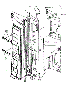 Freezer Door Parts parts for Kenmore Refrigerator 106.8532723 (1068532723, 106 8532723) from AppliancePartsPros.com