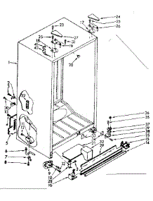 Cabinet Parts parts for Kenmore Refrigerator 106.8532812 (1068532812, 106 8532812) from AppliancePartsPros.com