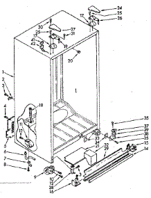 Cabinet Parts parts for Kenmore Refrigerator 106.8536731 (1068536731, 106 8536731) from AppliancePartsPros.com