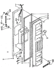 Freezer Door Parts parts for Kenmore Refrigerator 106.8536731 (1068536731, 106 8536731) from AppliancePartsPros.com