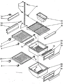 Refrigerator Interior Parts parts for Kenmore Refrigerator 106.8536731 (1068536731, 106 8536731) from AppliancePartsPros.com