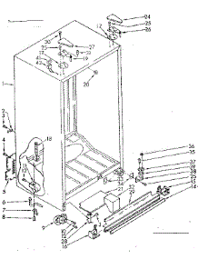 Cabinet Parts parts for Kenmore Refrigerator 106.8536880 (1068536880, 106 8536880) from AppliancePartsPros.com