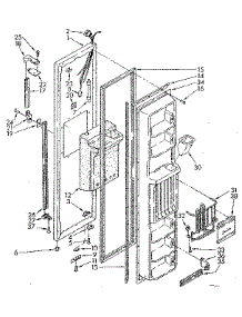 Freezer Door parts for Kenmore Refrigerator 106.8536880 (1068536880, 106 8536880) from AppliancePartsPros.com