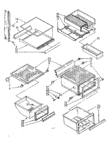 Refrigerator Interior parts for Kenmore Refrigerator 106.8536880 (1068536880, 106 8536880) from AppliancePartsPros.com