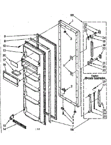 Refrigerator Door Parts parts for Kenmore Refrigerator 106.8539541 (1068539541, 106 8539541) from AppliancePartsPros.com