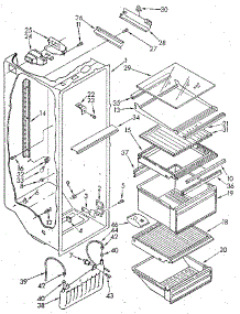 Refrigerator Liner parts for Kenmore Refrigerator 106.8555681 (1068555681, 106 8555681) from AppliancePartsPros.com