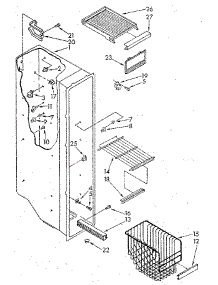 Freezer Liner parts for Kenmore Refrigerator 106.8555681 (1068555681, 106 8555681) from AppliancePartsPros.com