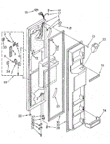 Freezer Door parts for Kenmore Refrigerator 106.8555681 (1068555681, 106 8555681) from AppliancePartsPros.com