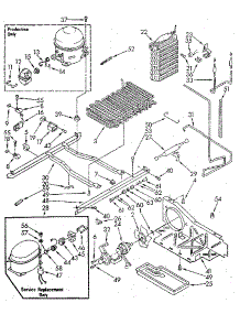 Unit parts for Kenmore Refrigerator 106.8555681 (1068555681, 106 8555681) from AppliancePartsPros.com