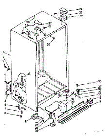 Cabinet Parts parts for Kenmore Refrigerator 106.8556730 (1068556730, 106 8556730) from AppliancePartsPros.com