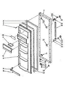 Refrigerator Door Parts parts for Kenmore Refrigerator 106.8556730 (1068556730, 106 8556730) from AppliancePartsPros.com