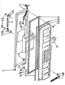 Freezer Door Parts parts for Kenmore Refrigerator 106.8556730 (1068556730, 106 8556730) from AppliancePartsPros.com