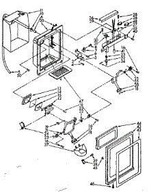 Dispenser Front Parts parts for Kenmore Refrigerator 106.8556730 (1068556730, 106 8556730) from AppliancePartsPros.com