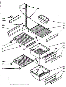 Refrigerator Interior Parts parts for Kenmore Refrigerator 106.8556730 (1068556730, 106 8556730) from AppliancePartsPros.com