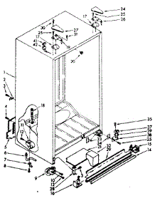 Cabinet Parts parts for Kenmore Refrigerator 106.8556771 (1068556771, 106 8556771) from AppliancePartsPros.com