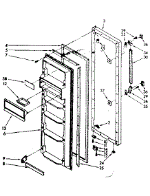 Door Parts parts for Kenmore Refrigerator 106.8556771 (1068556771, 106 8556771) from AppliancePartsPros.com