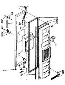 Freezer Door Parts parts for Kenmore Refrigerator 106.8556771 (1068556771, 106 8556771) from AppliancePartsPros.com
