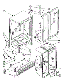 Cabinet Parts parts for Kenmore Refrigerator 106.8559211 (1068559211, 106 8559211) from AppliancePartsPros.com