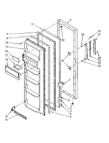 Refrigerator Door Parts parts for Kenmore Refrigerator 106.8559281 (1068559281, 106 8559281) from AppliancePartsPros.com