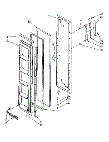 Freezer Door Parts parts for Kenmore Refrigerator 106.8559281 (1068559281, 106 8559281) from AppliancePartsPros.com