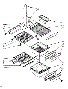 Refrigerator Interior Parts parts for Kenmore Refrigerator 106.8562732 (1068562732, 106 8562732) from AppliancePartsPros.com