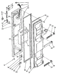 Freezer Door Parts parts for Kenmore Refrigerator 106.8562733 (1068562733, 106 8562733) from AppliancePartsPros.com