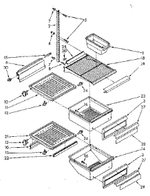 Refrigerator Interior Parts parts for Kenmore Refrigerator 106.8562733 (1068562733, 106 8562733) from AppliancePartsPros.com