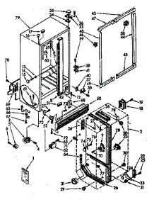 Cabinet Parts parts for Kenmore Refrigerator 106.8562982 (1068562982, 106 8562982) from AppliancePartsPros.com