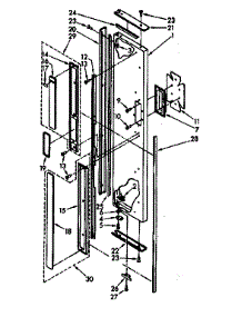 Freezer Exterior Door Panel Parts parts for Kenmore Refrigerator 106.8562982 (1068562982, 106 8562982) from AppliancePartsPros.com